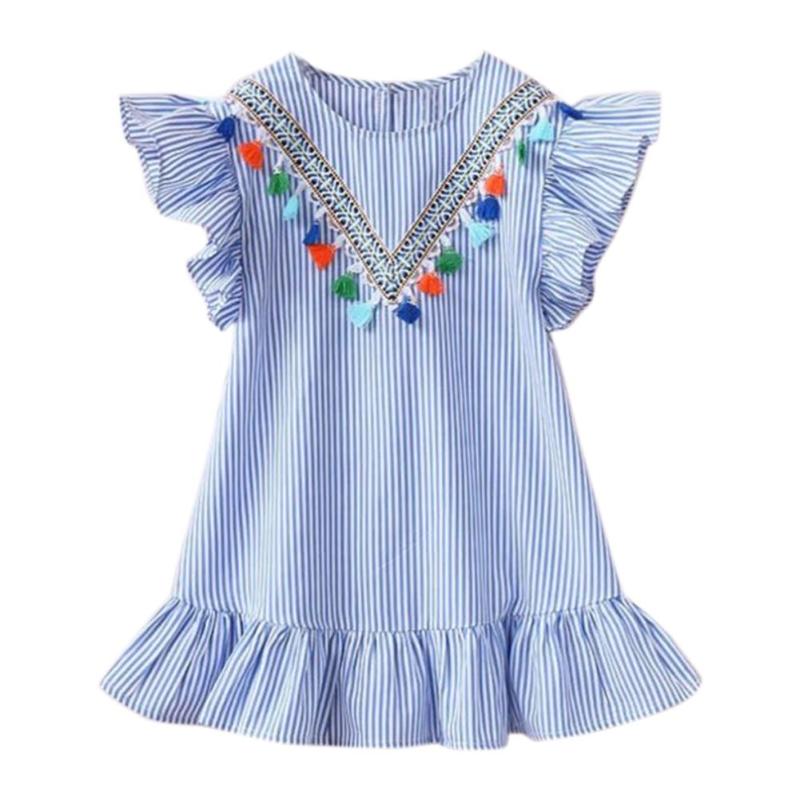 Toddler Dresses Stripes Print